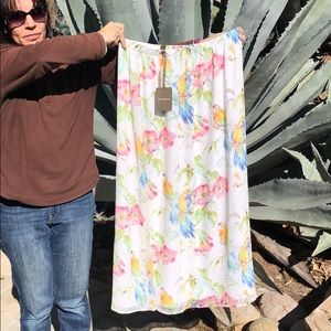 Tommy Bahama Bird & Floral Print Maxi Skirt L
